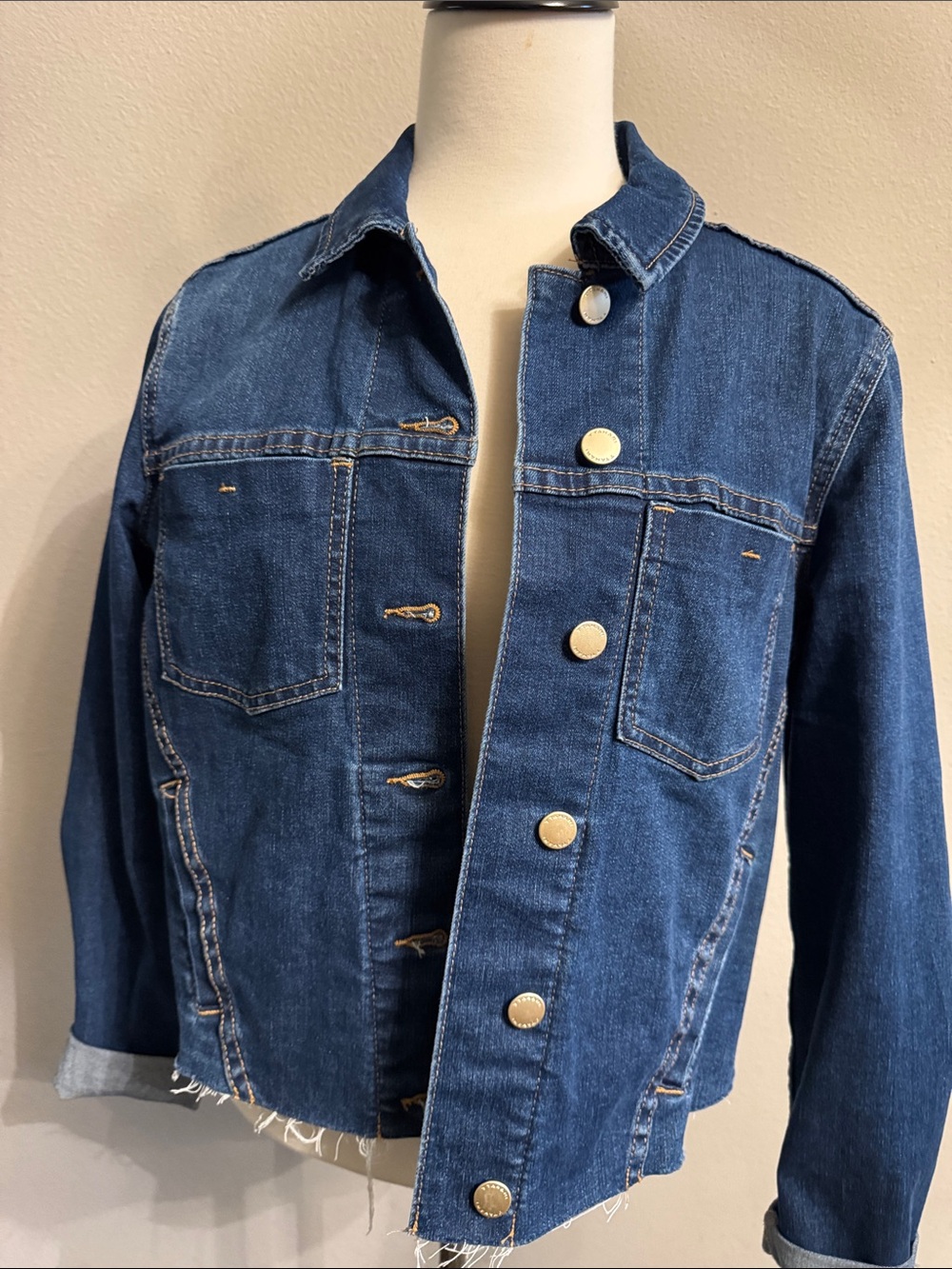 Tahari Classic Denim Jacket Size M